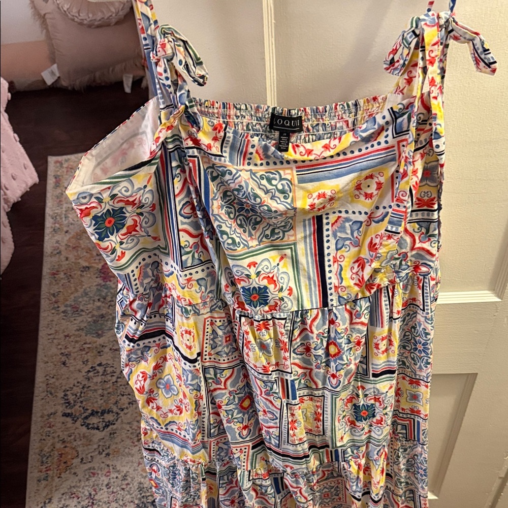 Colorful Eloquii Patterned Sundress